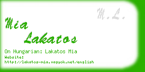 mia lakatos business card
